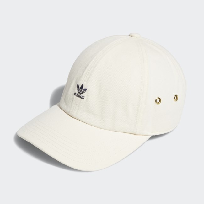 Adidas White Relaxed Mini Logo Hat