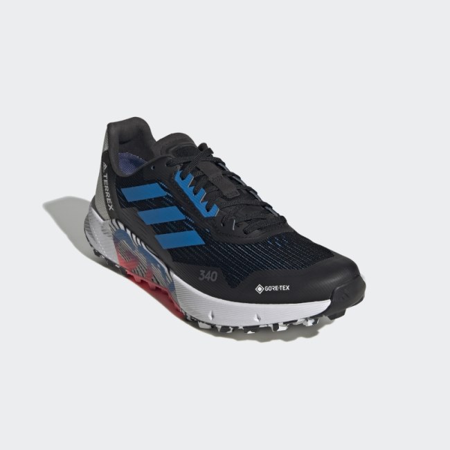 Adidas Terrex Agravic Flow 2.0 GORE-TEX Trail Running Shoes Blue Rush