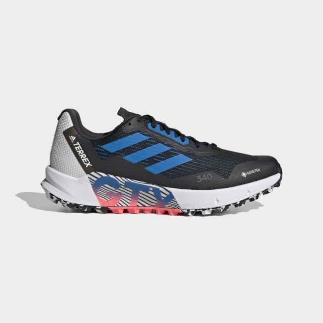 Adidas Black Terrex Agravic Flow 2.0 GORE-TEX Trail Running Shoes