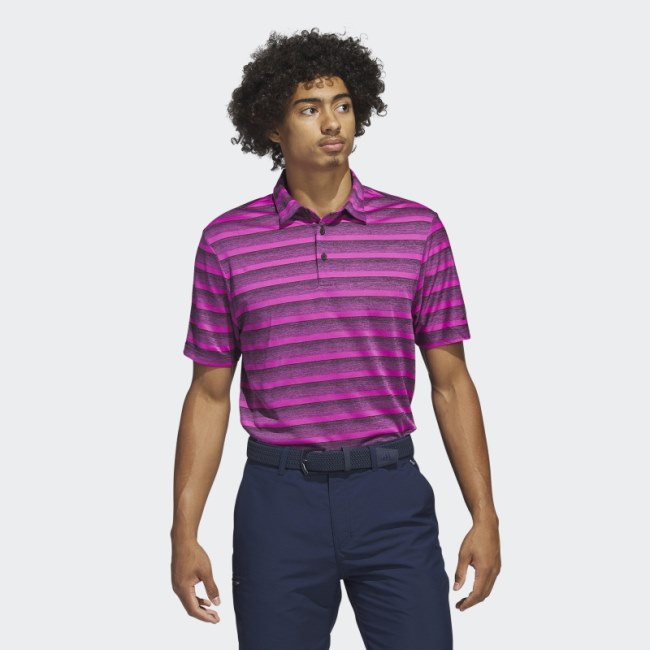 Two-Color Striped Polo Shirt Adidas Black