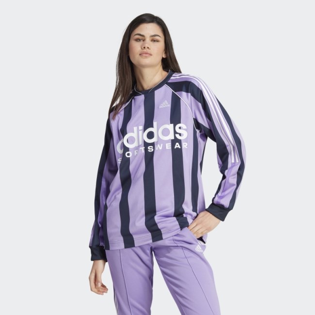 Violet Adidas Jacquard Long Sleeve Jersey