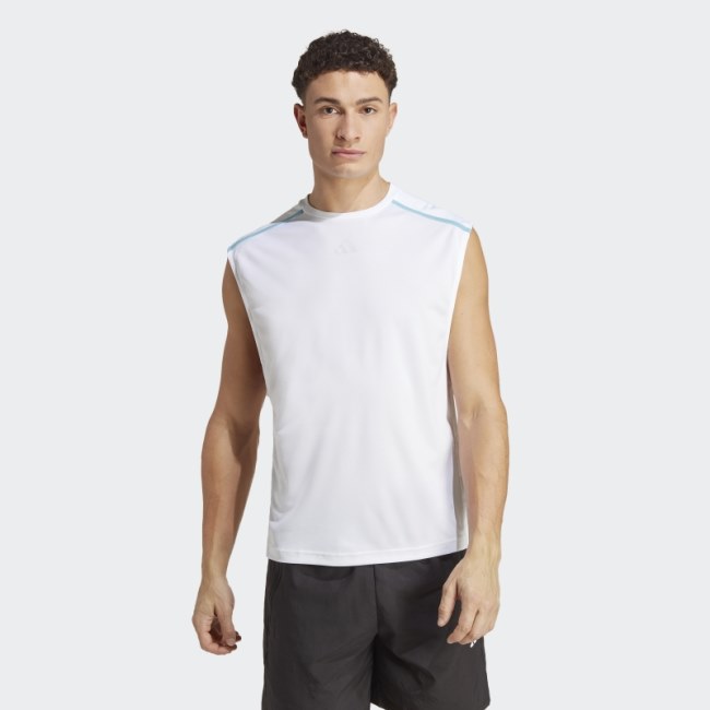White Workout Base Tank Top Adidas