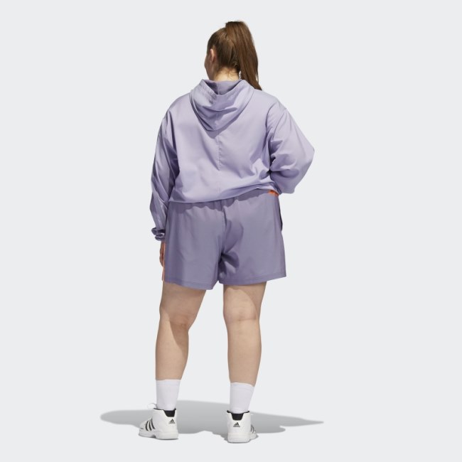 Hoop York City Pinned Shorts (Plus Size) Tech Purple Adidas