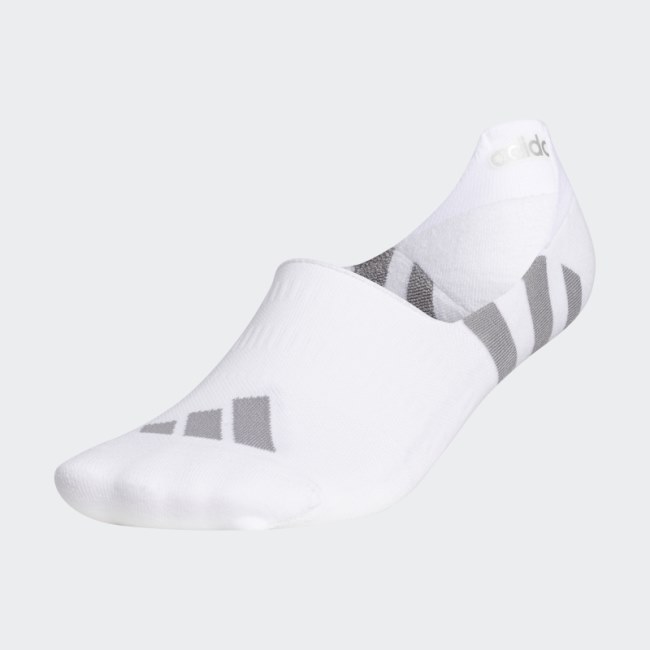 Adidas White Tour No-Show Socks