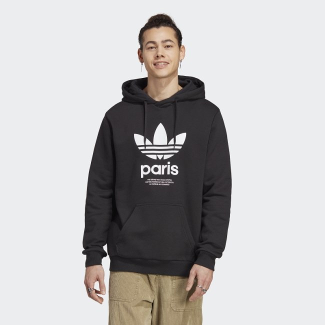 Black Adidas Icone Paris City Originals Hoodie