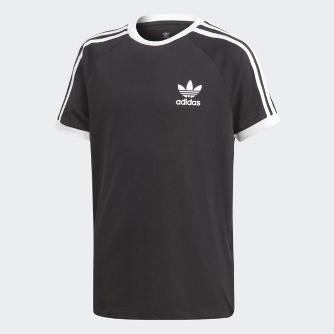 Black Adidas 3-Stripes Tee