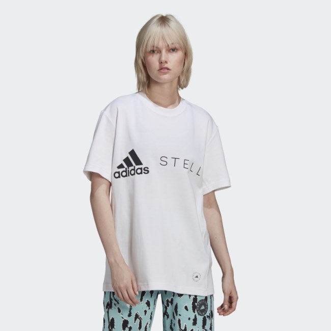 White Adidas by Stella McCartney Logo Tee