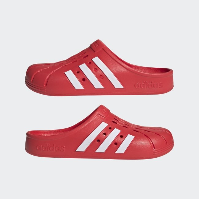 Adidas Red Adilette Clogs