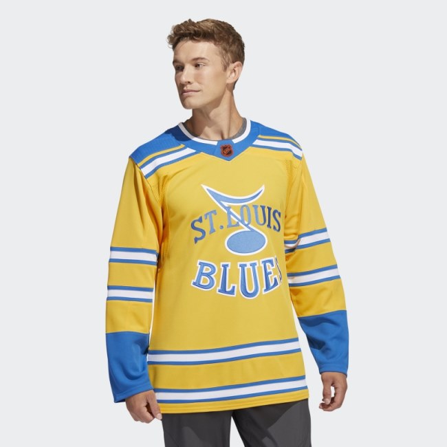 Sunflower-Sld Adidas Blues Authentic Reverse Retro Wordmark Jersey