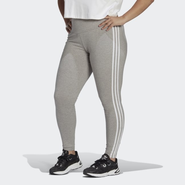 Adicolor Classics 3-Stripes Leggings (Plus Size) Medium Grey Adidas