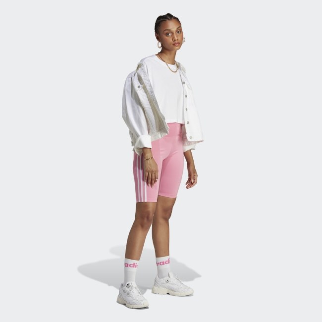 Adidas Pink Adicolor Classics High-Waisted Short Tights