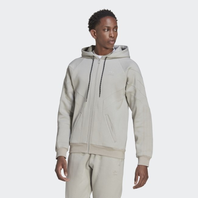 Adidas Rekive Full-Zip Hoodie Metal Grey Fashion