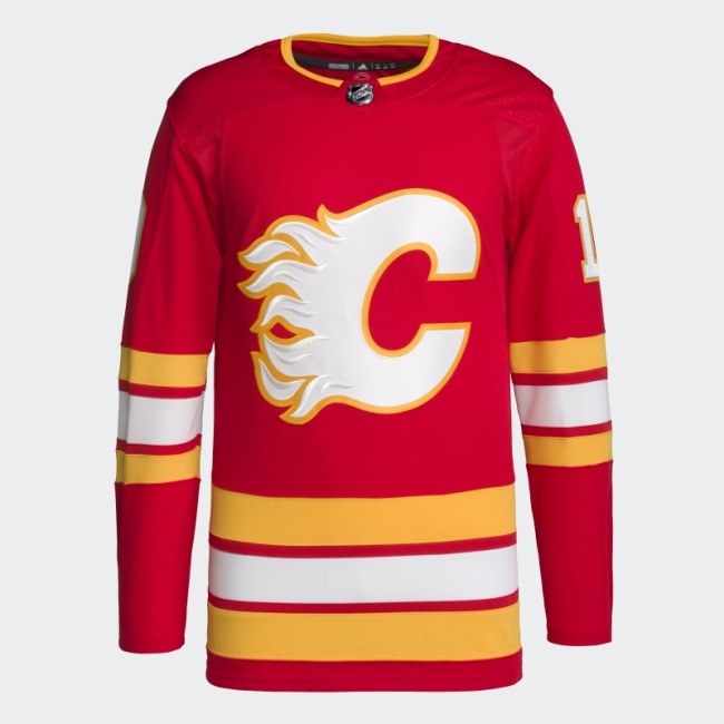 Red Adidas Flames Matthew Tkachuk Home Authentic Jersey
