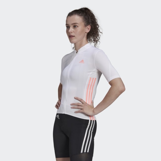 White The Short Sleeve Cycling Jersey Adidas