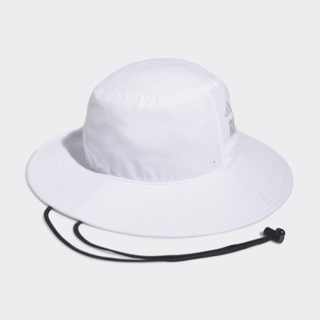 Adidas White Crestable Wide-Brim Golf Hat