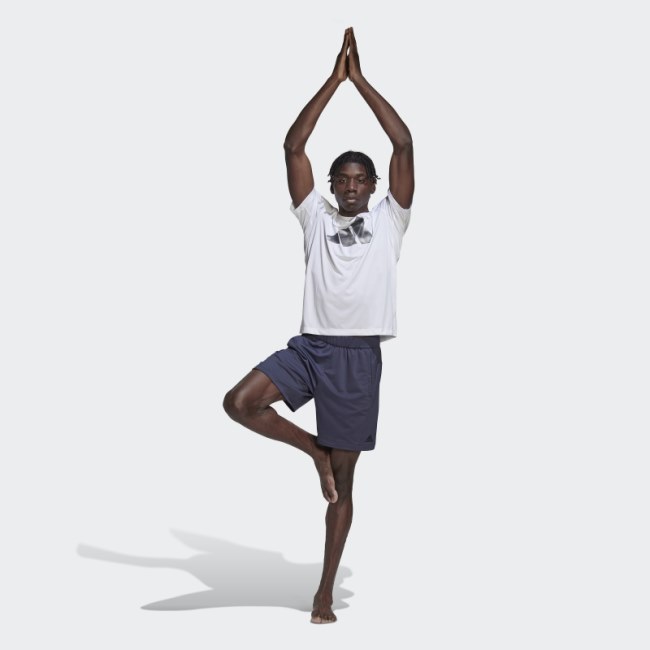 Yoga Training Shorts Adidas Navy Mel