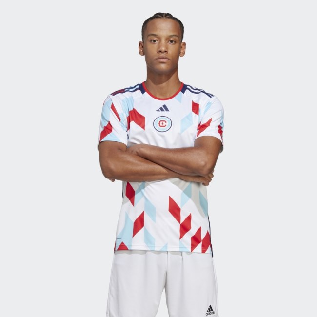 White Adidas Chicago Fire 23/24 Away Jersey