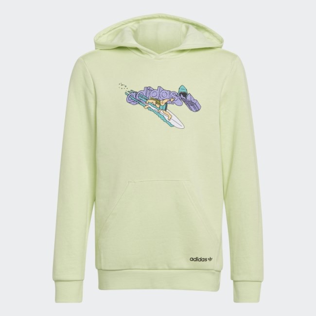 Graphic Stoked Beach Hoodie Lime Adidas