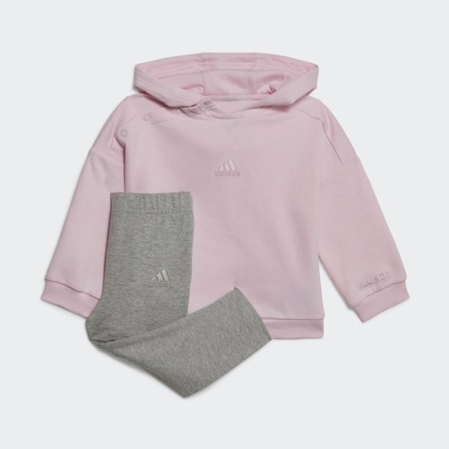 Adidas Pink Hooded Fleece Tracksuit