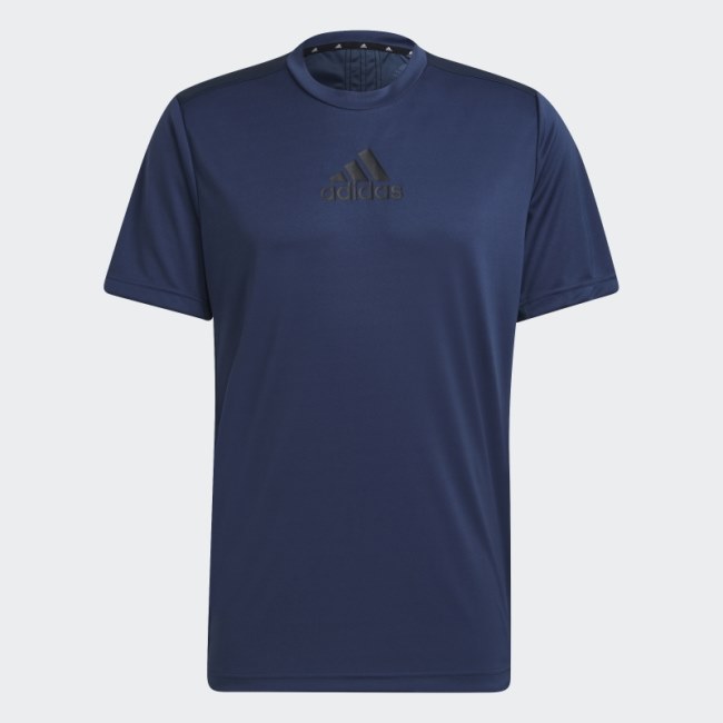 Navy Designed to Move Sport 3-Stripes Tee Adidas
