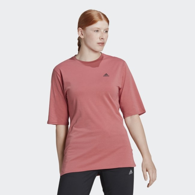 Run Icons Made With Nature Running Tee Red Adidas