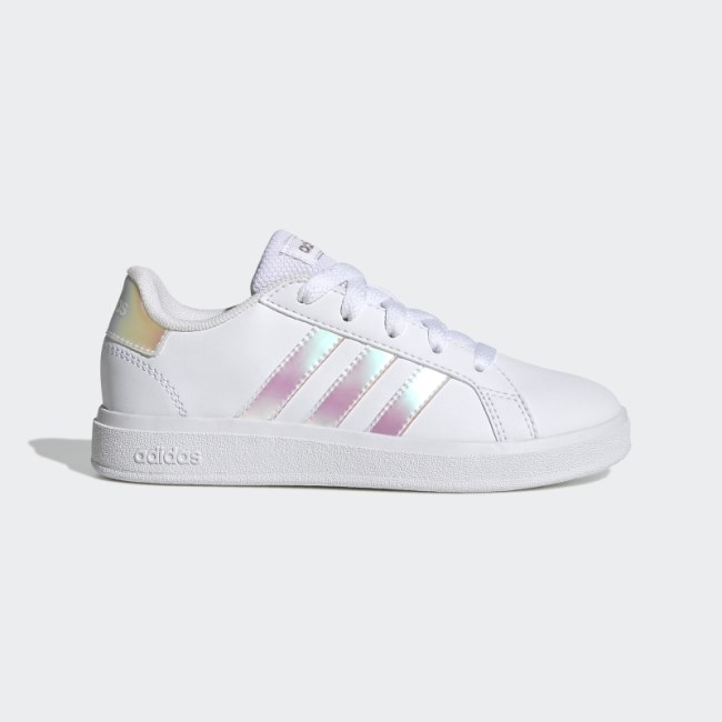 Adidas Grand Court Lifestyle Lace Tennis Shoes White