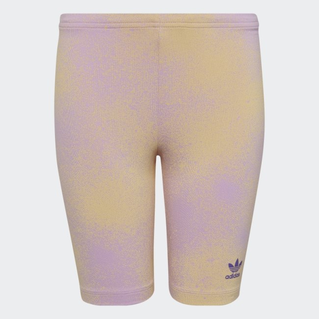 Graphic Print Cycling Shorts Lilac Adidas