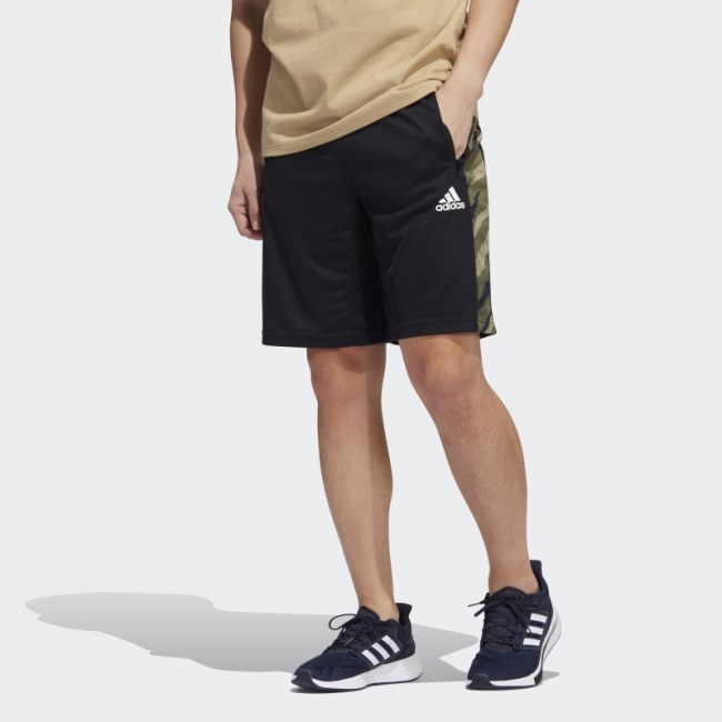Black AEROREADY Feelstrong Camo Sport Shorts Adidas