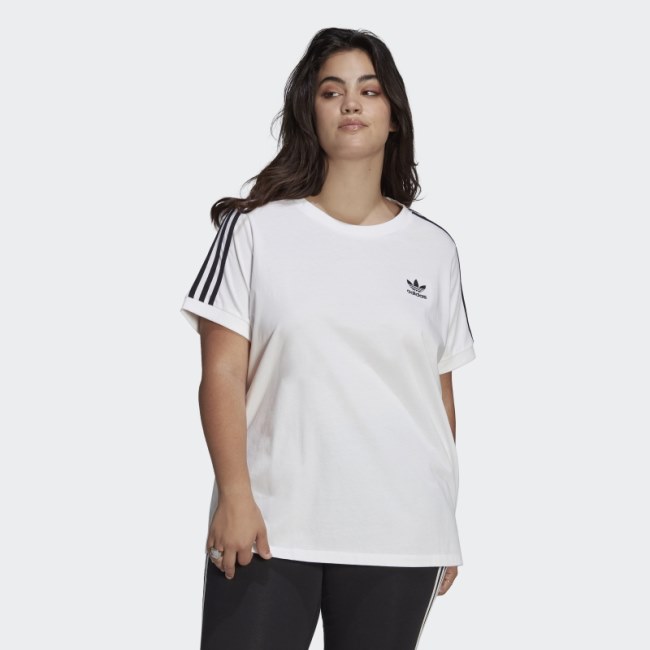 Adicolor Classics 3-Stripes T-Shirt (Plus Size) Adidas White