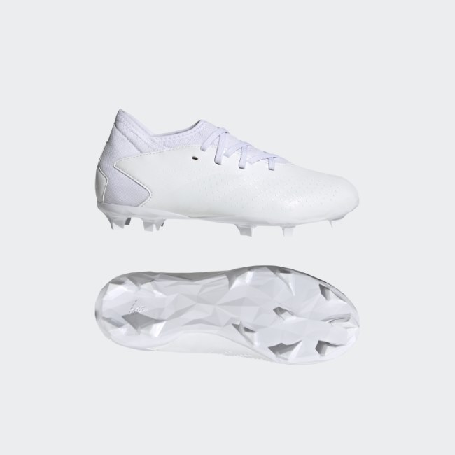 White Predator Accuracy.3 Firm Ground Boots Adidas