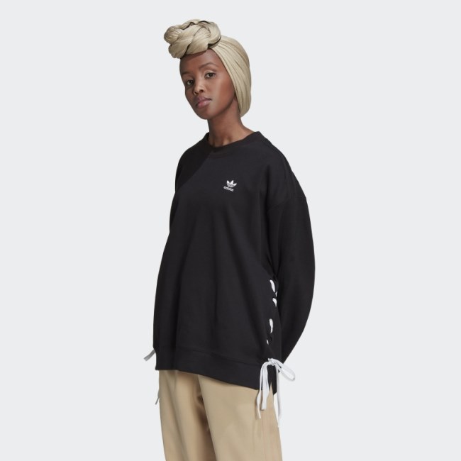Always Original Laced Crew Sweatshirt Black Adidas