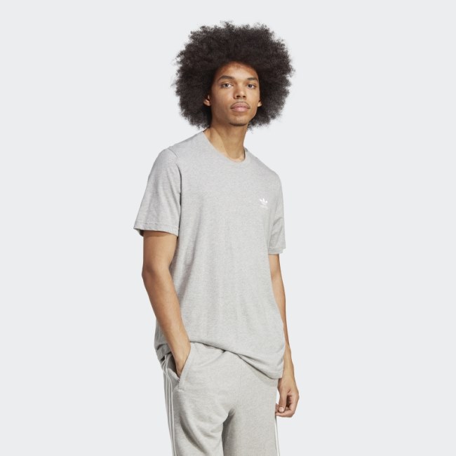Medium Grey Adidas Trefoil Essentials T-Shirt