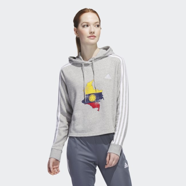 Colombia Cropped Hoodie Adidas Grey