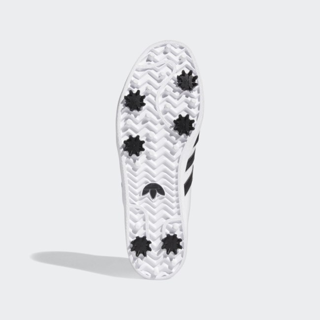 Adidas White Golf Superstar Spiked Shoes