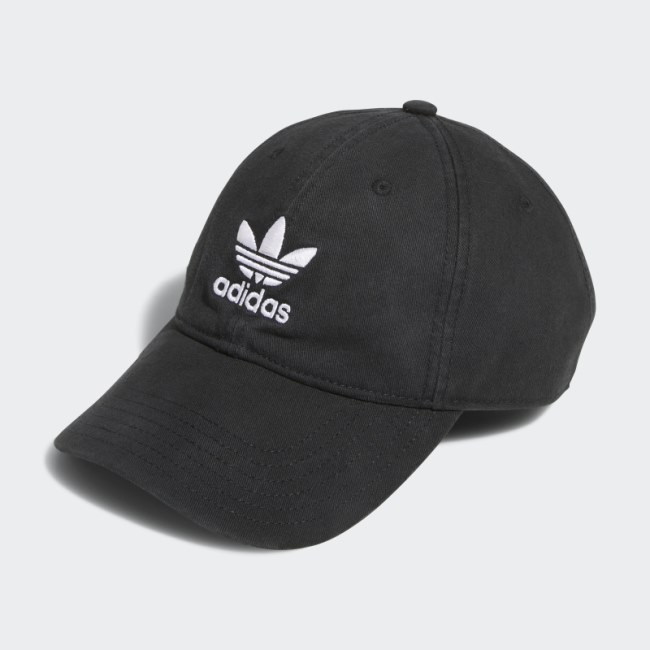 Relaxed Strap-Back Hat Black Adidas