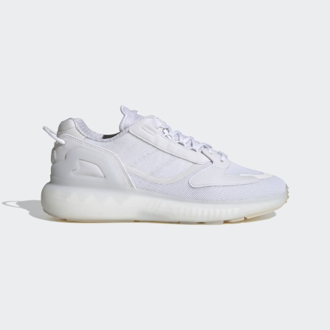 White ZX 5K Boost Shoes Adidas