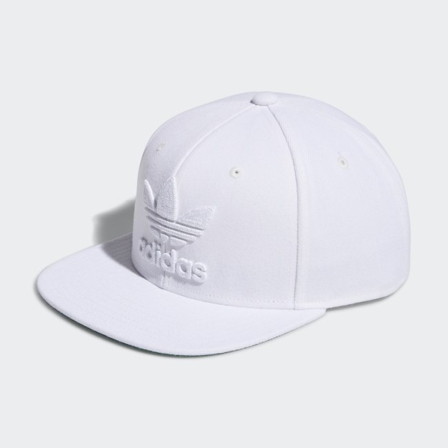 Trefoil Snapback Hat White Adidas