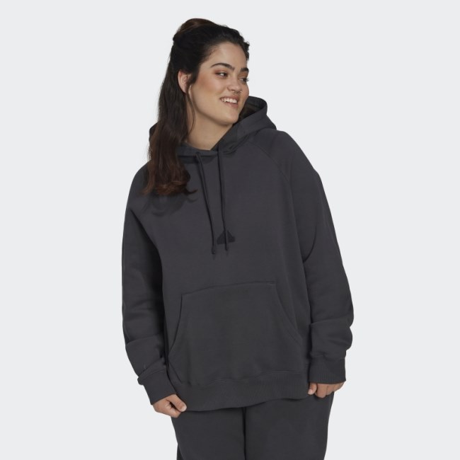 Oversized Hooded Sweatshirt (Plus Size) Carbon Adidas