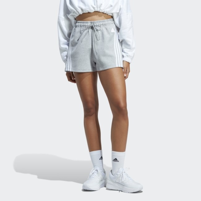 Adidas Medium Grey Future Icons 3-Stripes Shorts