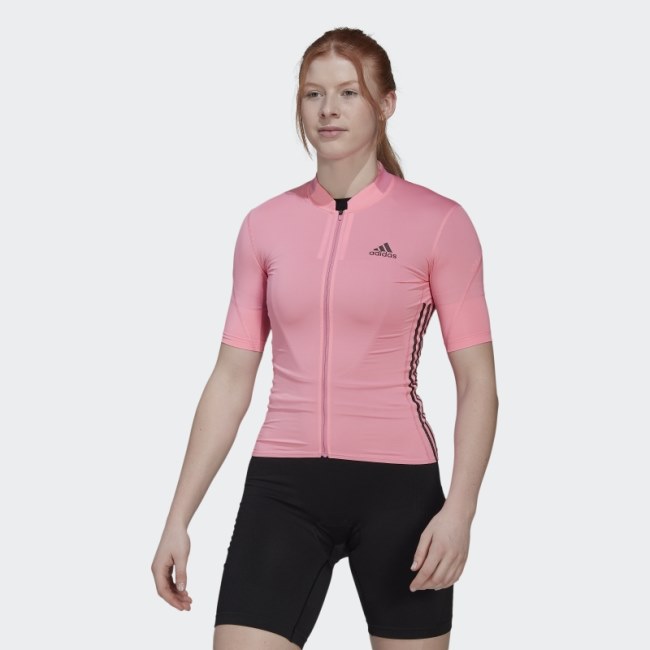 The Short Sleeve Cycling Jersey Pink Adidas
