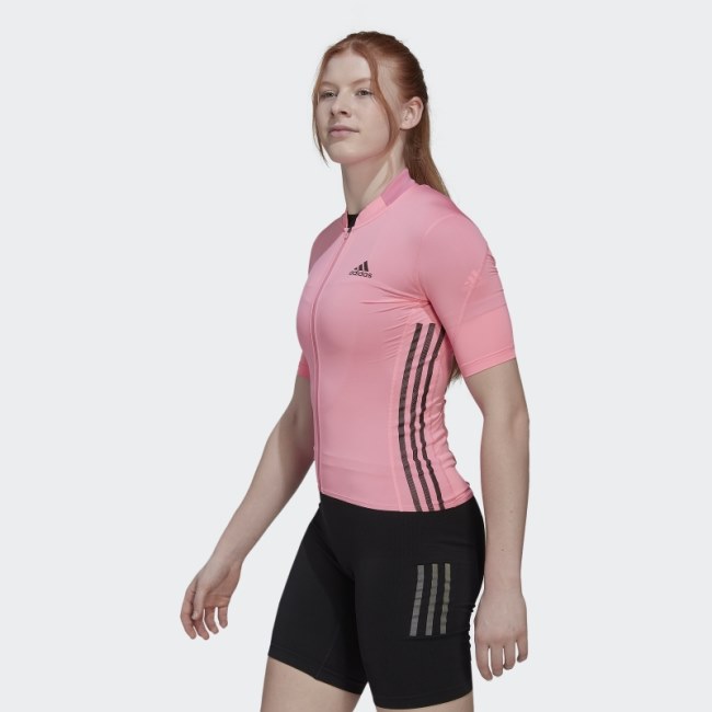 The Short Sleeve Cycling Jersey Pink Adidas