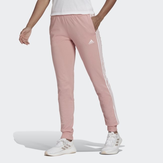 Mauve Essentials 3-Stripes Pants Adidas