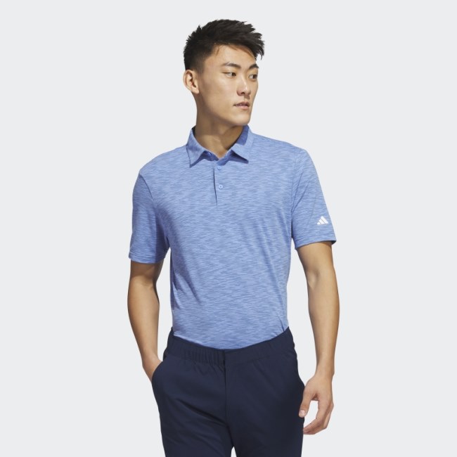 Blue Adidas Space Dye Golf Polo Shirt
