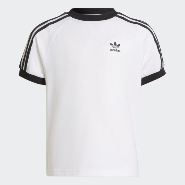 White Adidas Adicolor 3-Stripes Tee