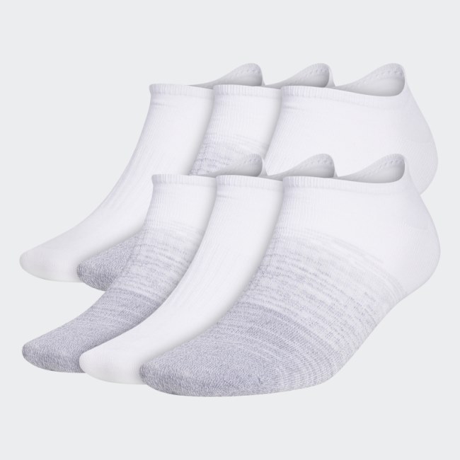 Superlite Badge of Sport No-Show Socks 6 Pairs Adidas White
