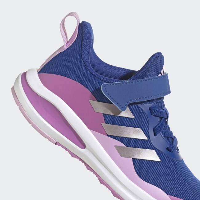Adidas Blue Fortarun Sport Running Elastic Lace and Top Strap Shoes