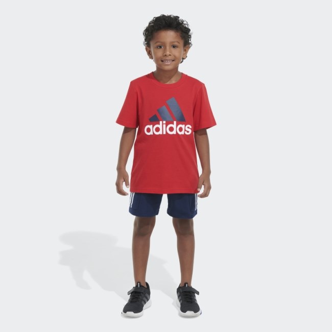 Scarlet Tee and Cargo Shorts Set Adidas