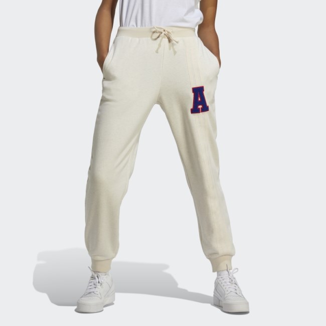 Adidas White Mel Originals 3-Stripes Leg Sweat Pants