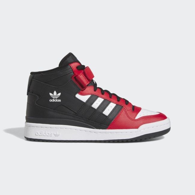 Scarlet Adidas Forum Mid Shoes