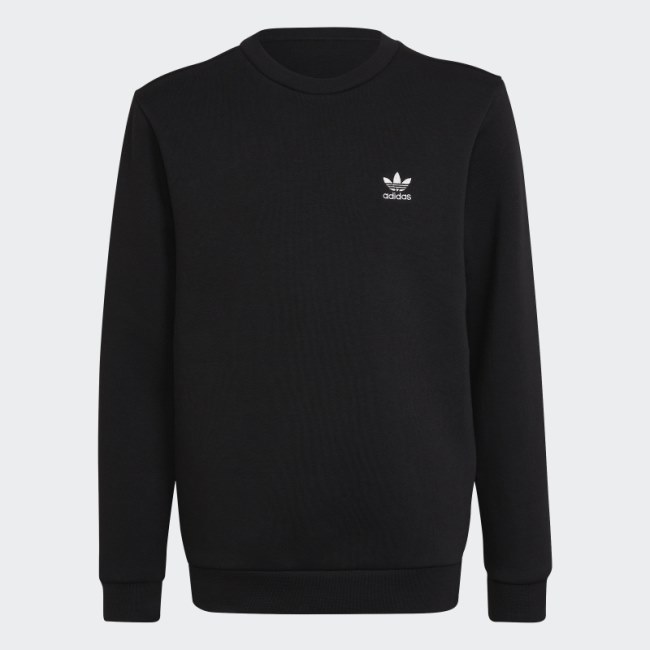 Black Adicolor Crew Sweatshirt Adidas